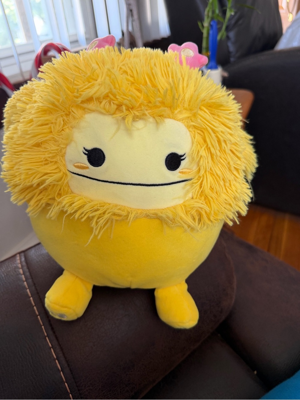 Squishmallows Yellow Lion Plush with Fluffy Mane